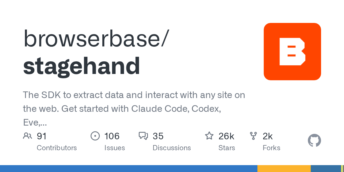 Stagehand GitHub Repository